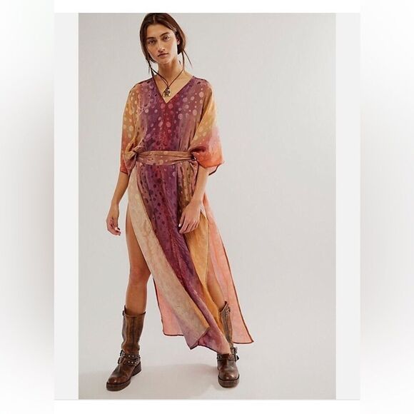 Jen's Pirate Booty Dresses & Skirts - Free People Jen's Pirate Booty Electric Universe Kaftan Size